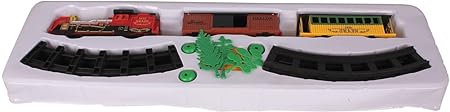 Train World Toy with Tracks and Locomotive, Plastic Train Set Toy for Kids (Multicolor)