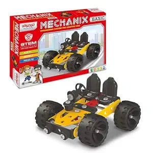 Mechanix Basic, DIY STEM Educational Toy, 90 Pieces in the Game, Can make 6+ Models, Made In India for Boys and Girls Age 7+