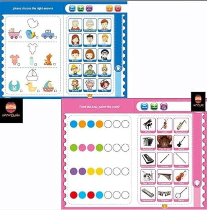 Intelligence Book in kids learning E Book -Musical English Educational Learning Book for 3 + Year Kids