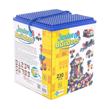 Ekta Junior Builders Building Blocks 230 Pieces Set-3, Educational Blocks For Kids