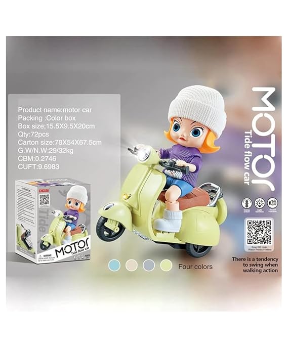 Motor Tide Flow Car : Stylish Look, Swing Action Stand Mode, Dazzling Light & Music