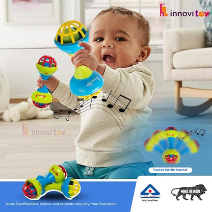 Rattlitoy Rattle Toy for New Born, 0-12 Months, Safe Non Toxic