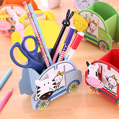 Car shaped Wooden Stationary/Pencil Holder with Photo Frame