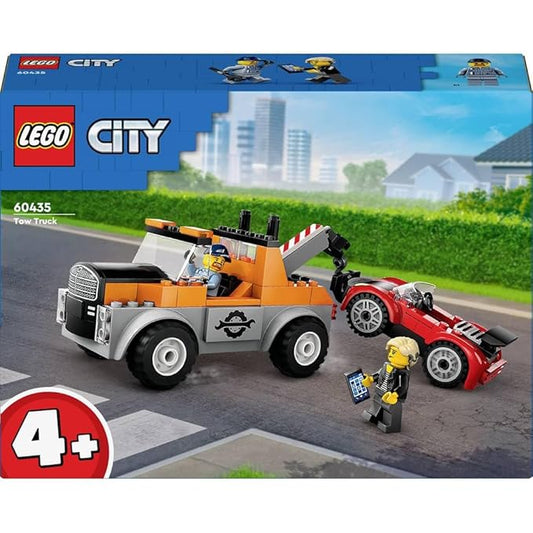 LEGO City Tow Truck and Sports Car Repair Toy Playset 60435 Building Blocks Toys for 4+ Gift for Boys and Girls