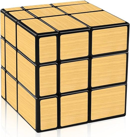 MoYu MFJS Meilong 3X3X3 Gold Mirror High Speed Cube (3X3 Mirror Gold Cubing Classroom) Magic Cube, Gold