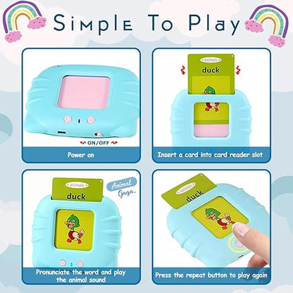 Talking Flash Cards Educational Learning Toys for Kids | Early Talking English Words Learning Machine for Age 2 3 4 5 6 | 112 Cards