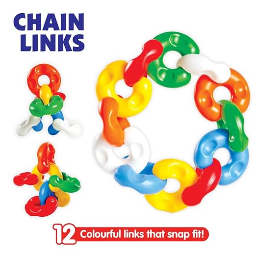 Chain Links, Toys For Kids, Multicolour Interlocking Educational Blocks, Improves Creativity And Construction Blocks For Kids, 6 Months & Above