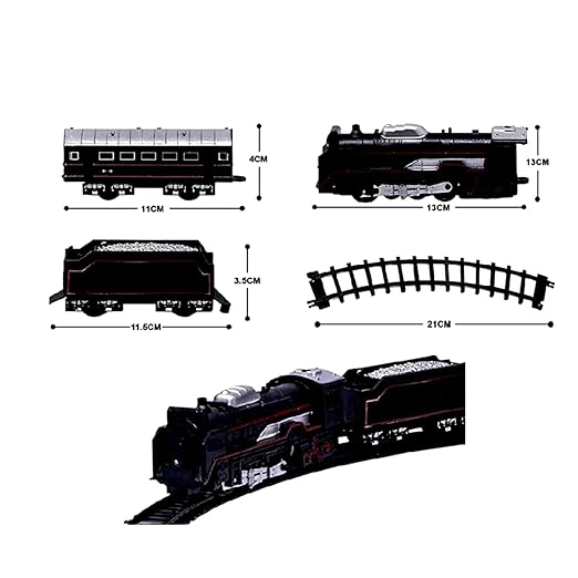 Small Train Track Set Toy for Kids - Black