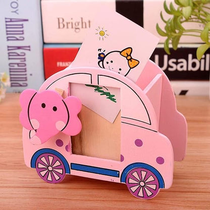 Return gifts Birthday Party for Kids - Car shaped Wooden Stationary/Pencil Holder with Photo Frame