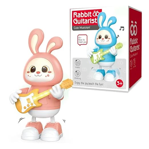 Musical Rabbit Guitarist Dance Bunny Toy With Guitar – Lil MindZ