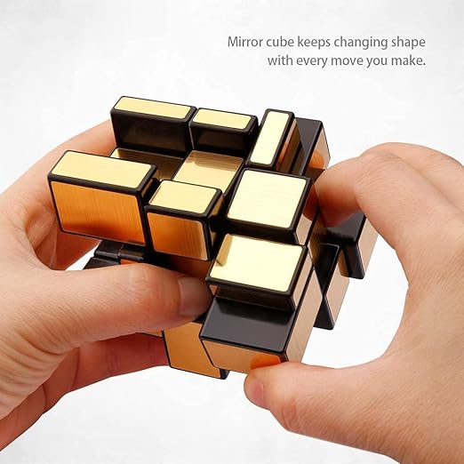 MoYu MFJS Meilong 3X3X3 Gold Mirror High Speed Cube (3X3 Mirror Gold Cubing Classroom) Magic Cube, Gold