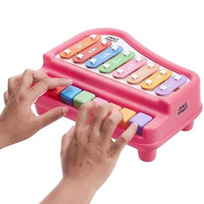 Big Xylophone/Piano for Toddlers with 8 Multicolored Keys and 2 Sticks | Great Birthday Gift | Toy for Kids Girls Boys | Multicolor