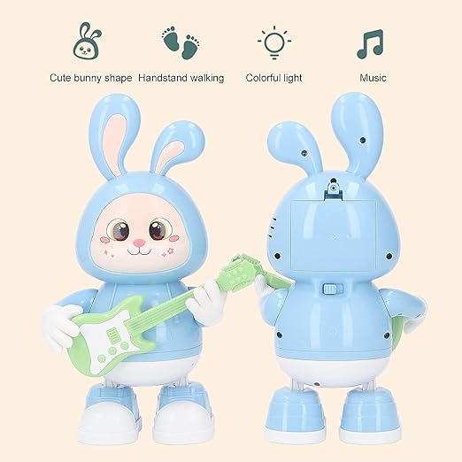 Musical Rabbit Guitarist Dance Bunny Toy With Guitar