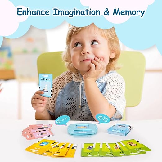 Talking Flash Cards Educational Learning Toys for Kids | Early Talking English Words Learning Machine for Age 2 3 4 5 6 | 112 Cards