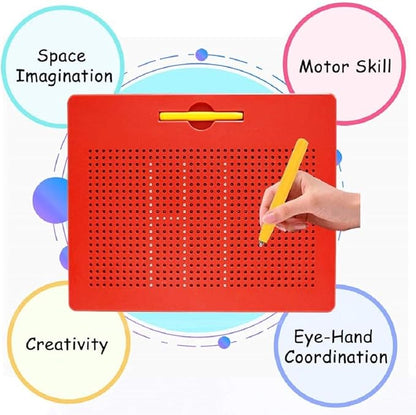 Magnetic Drawing Board Educational Toy - Sketch pad for Kids, Draw Freely on The Doodle pad with Magnetic Balls for 3+ Boys|Girls|Kids|Toddlers