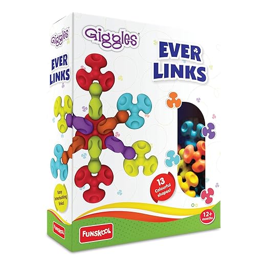 Ever Links - 13pcs, Multi-Coloured Interlocking Learning Educational Toy, Toy for Toddlers, 1 Year and Above, Colourful and Creativity, Safe Material, 13 Pieces Ever Links