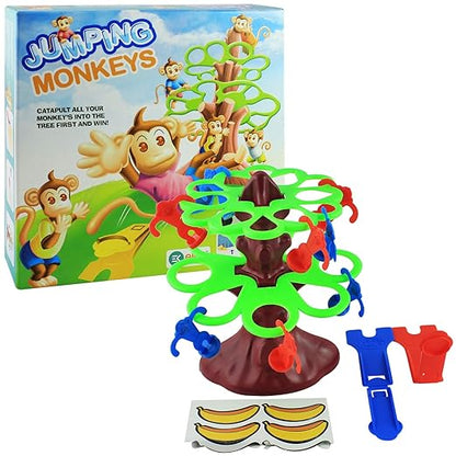 EKTA Jumping Monkeys Small Catapult Toy 2 Players Board Game for Kids (Multicolour)