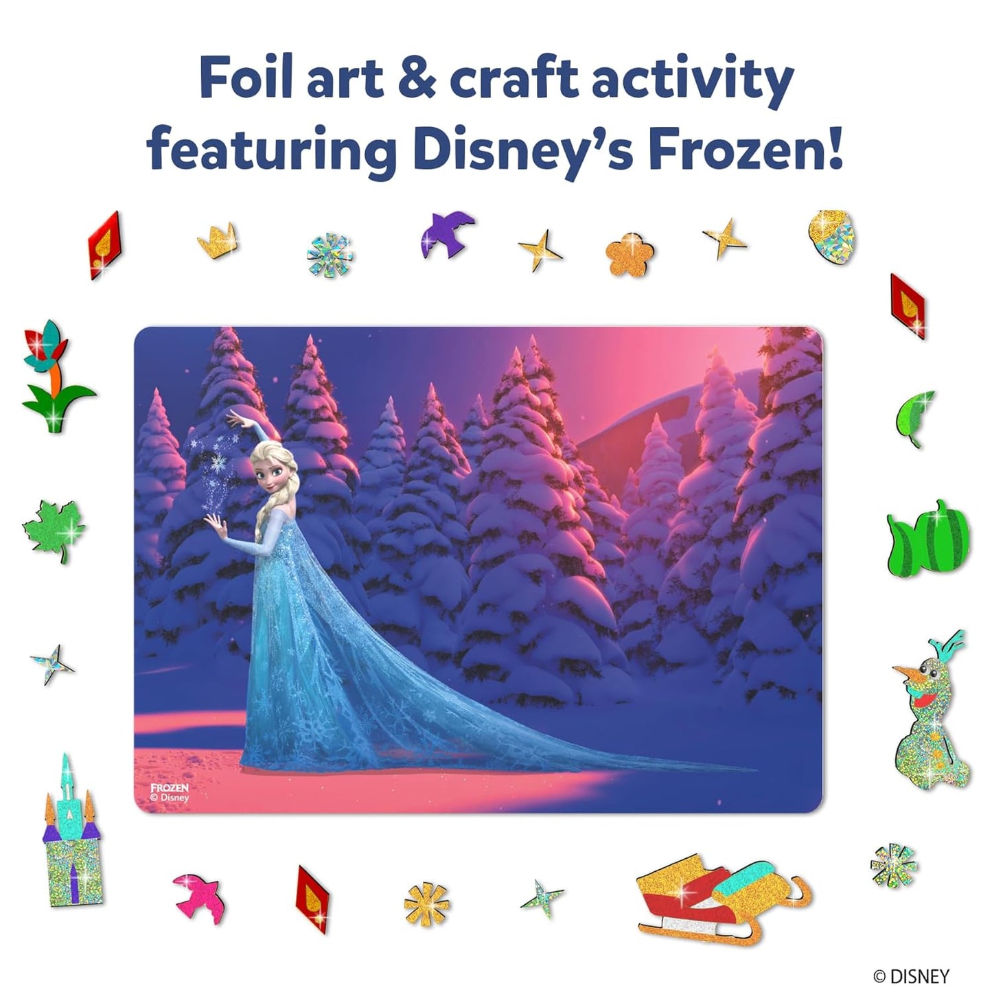 Foil Fun - Disney Frozen, No Mess Art for Kids, Craft Kits, DIY Creative Activity, Gifts for Girls & Boys Ages 4, 5, 6, 7, 8, 9