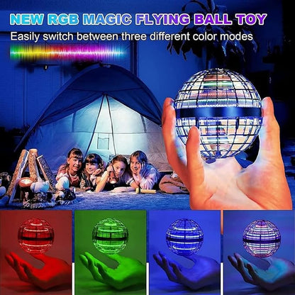 Flying Orb Ball Boomerang Mini Pro Spinner Toys for Boys Girls Kids Adult Indoor Outdoor, USB Rechargeable Built-in RGB Lights 360°Rotating