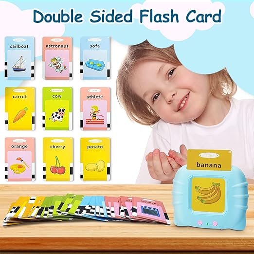 Talking Flash Cards Educational Learning Toys for Kids | Early Talking English Words Learning Machine for Age 2 3 4 5 6 | 112 Cards