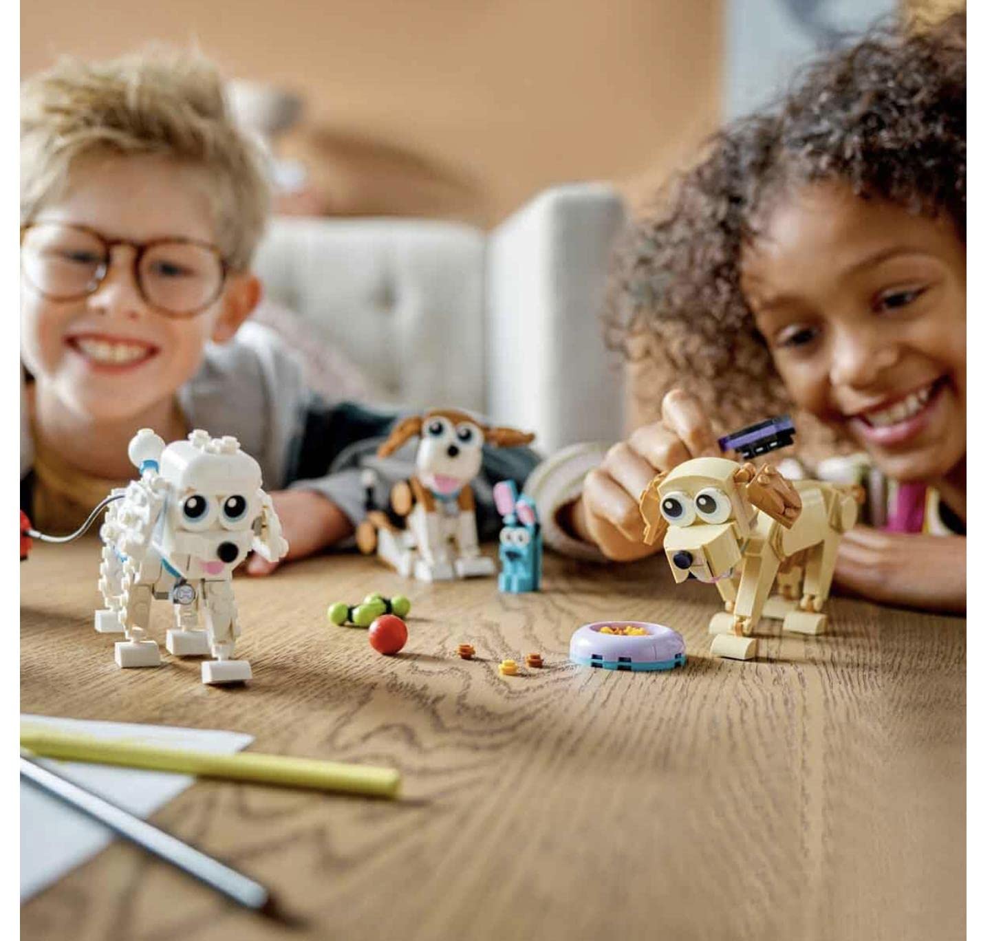 LEGO Creator Adorable Dogs 31137 Building Toy Set; Featuring Beagle, Poodle and Labrador Models for Ages 7+