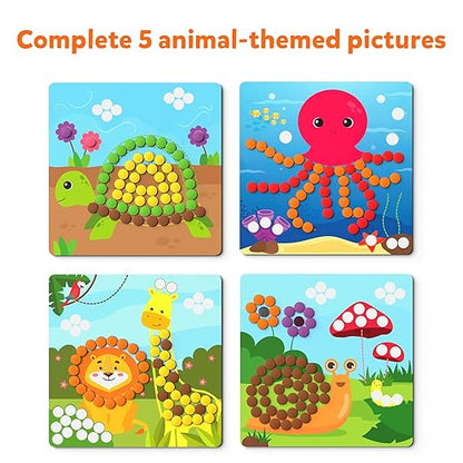 Dot It with Magnets - Animals, Repeatable Art for Kids, Mess-Free, Craft Kits, DIY Creative Activity, Gifts for Boys & Girls Ages 4, 5, 6, 7