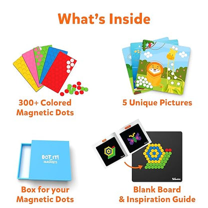 Dot It with Magnets - Animals, Repeatable Art for Kids, Mess-Free, Craft Kits, DIY Creative Activity, Gifts for Boys & Girls Ages 4, 5, 6, 7