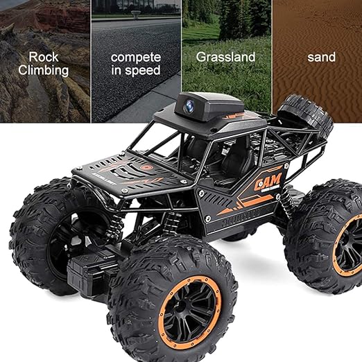 RC Car Remote Control Car with 720P HD FPV WiFi Camera, 1/18 Scale Off-Road High Speed Monster Trucks for Kids Adults Gift for Boys and Girls