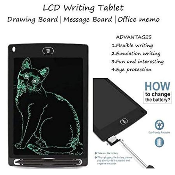 LCD Writing Tablet 8.5Inch E-Note Pad Best Birthday Gift for Girls Boys, Multicolor