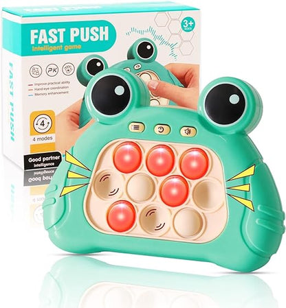 Quick Push Pop Game It Fidget Toys Pro for Kids Adults, Handheld Puzzle Game Machine, Squeeze Poppet Sensory Fast Push Bubble Toy, Xmas Birthday Gifts for Boys Girls