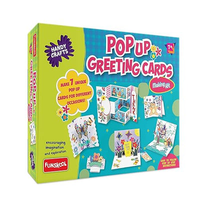 Pop Up Greeting Cards Making Kit, DIY Kit, Art and Craft Set for Kids, Learning, Fun & Engaging Activity for Childrens, Multicolour, Gift Set for Kids, Age 7+ Years