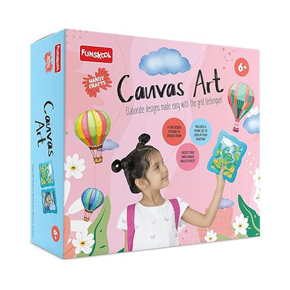 Canvas Art, Painting Kit, DIY Kit, Art and Craft Set for Kids, Learning, Fun & Engaging Activity for Childrens, Multicolour, Gift Set for Kids, Age 6+ Years