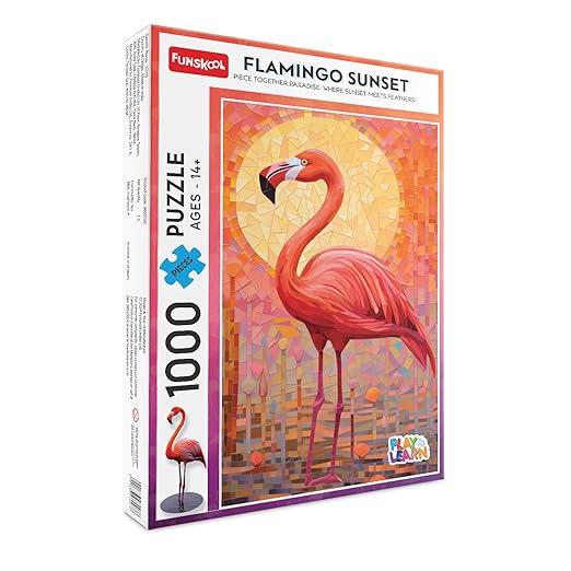 Flamingo Sunset,Jigsaw, Educational,1000 Pieces,Puzzle,for 14 Year Old Kids and Above,Toy