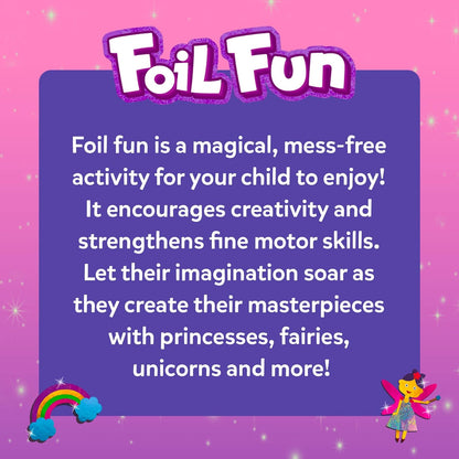Foil Fun - Unicorns & Princesses, No Mess Art for Kids, Craft Kits & Supplies, DIY Creative Activity, Travel Toys, Gifts for Ages 4, 5, 6, 7, 8, 9