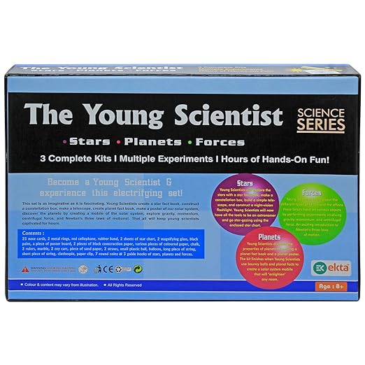 Ekta The Young Scientist Series 3 Set Part Science Kit Stars, Planets, Forces Learn Science The Easy Way Out