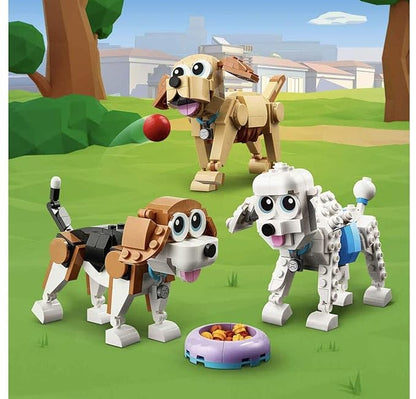 LEGO Creator Adorable Dogs 31137 Building Toy Set; Featuring Beagle, Poodle and Labrador Models for Ages 7+