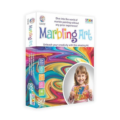 Marbling Art & Craft Magic Paint Kit, Water Marbling Kit for Kids, Craft Kits & Supplies, STEAM Powered DIY Creative Activity Toys for 5+ Year Old