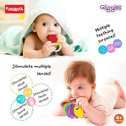 Baby's Best Friend, Ideal Gift Pack for Infants, 3 pcs Set, Teethers and Rattles, Multi-Colour Baby Toy Gift Set for New Born, 4 Months and Above