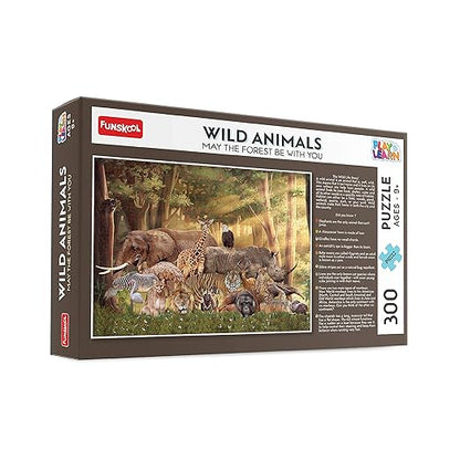 Wild Animals,Educational,300 Pieces,Puzzle,for 3 Year Old Kids and Above,Toy