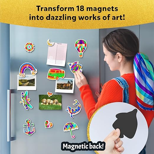 Foil Fun - Pretty Patterns, Mess-Free Art, Magnets, DIY Colourful Creative Activity, Craft Kits, Gifts for Kids, Teens, Adults, Families