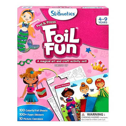 Foil Fun - Dress Up, No Mess Art for Kids, Craft Kits & Supplies, DIY Creative Activity, Travel Toys, Gifts for Girls & Boys Ages 4, 5, 6, 7, 8, 9, Travel Toys,Multicolor