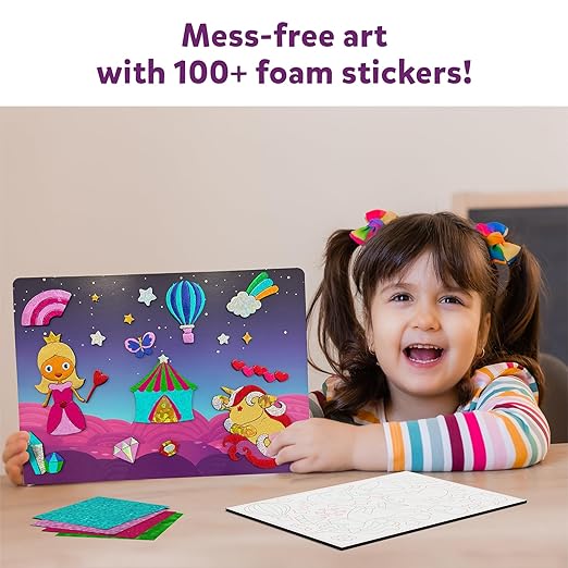 Foil Fun - Unicorns & Princesses, No Mess Art for Kids, Craft Kits & Supplies, DIY Creative Activity, Travel Toys, Gifts for Ages 4, 5, 6, 7, 8, 9