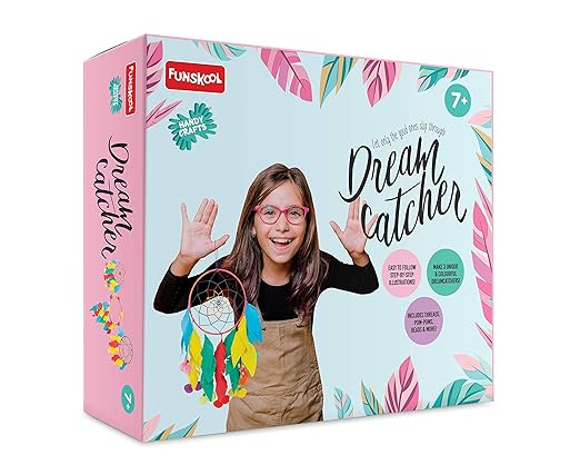 Handycrafts Dreamcatcher,DIY Dreamcatcher, Make 3 Pieces, 7 Years +, Art and Craft Kit