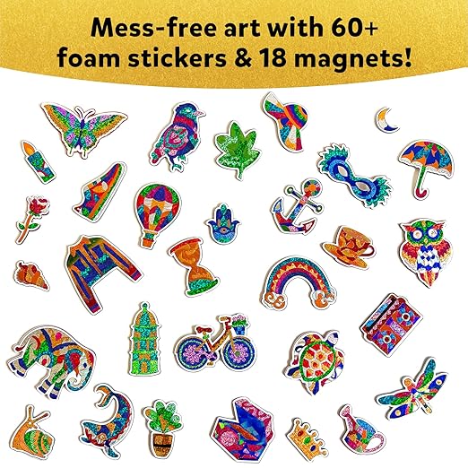 Foil Fun - Pretty Patterns, Mess-Free Art, Magnets, DIY Colourful Creative Activity, Craft Kits, Gifts for Kids, Teens, Adults, Families