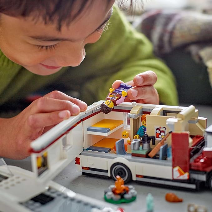 LEGO City Holiday Adventure Camper Van Toy Vehicle Set 60454 Building Blocks Toys for 6+ Gift for Boys and Girls