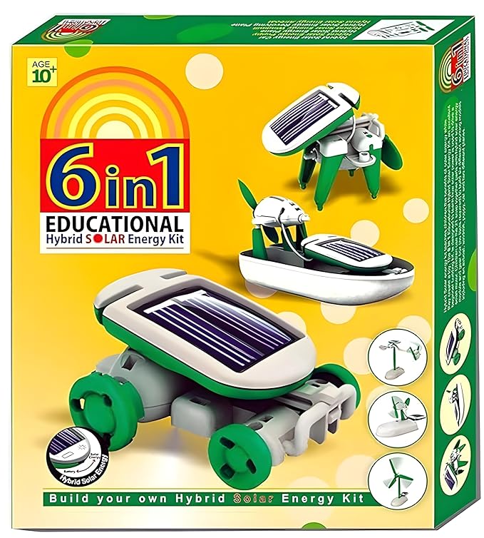 6-in-1 Solar Educational Robot Kit Toys  - DIY  Science Project Experiment Kit