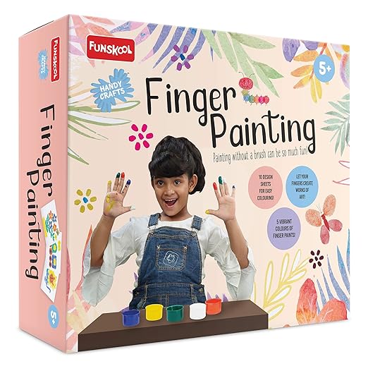 Finger Painting Kit, DIY Kit, Art and Craft Set for Kids, Learning, Fun & Engaging Activity for Childrens, Multicolour, Gift Set for Kids, Age 5+ Years