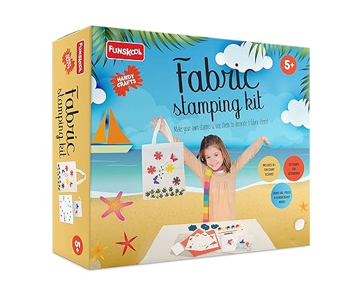 DIY Stamping Kit, Block Printing Kit, 5 Years +, Fabric Stamping Kit - Multicolor