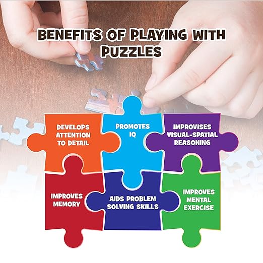 Wild Animals,Educational,300 Pieces,Puzzle,for 3 Year Old Kids and Above,Toy