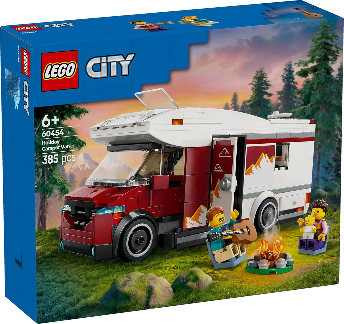 LEGO City Holiday Adventure Camper Van Toy Vehicle Set 60454 Building Blocks Toys for 6+ Gift for Boys and Girls